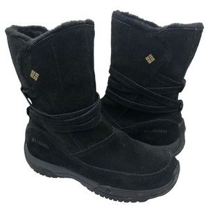 Columbia Water Resistant Winter Black Suede Boots